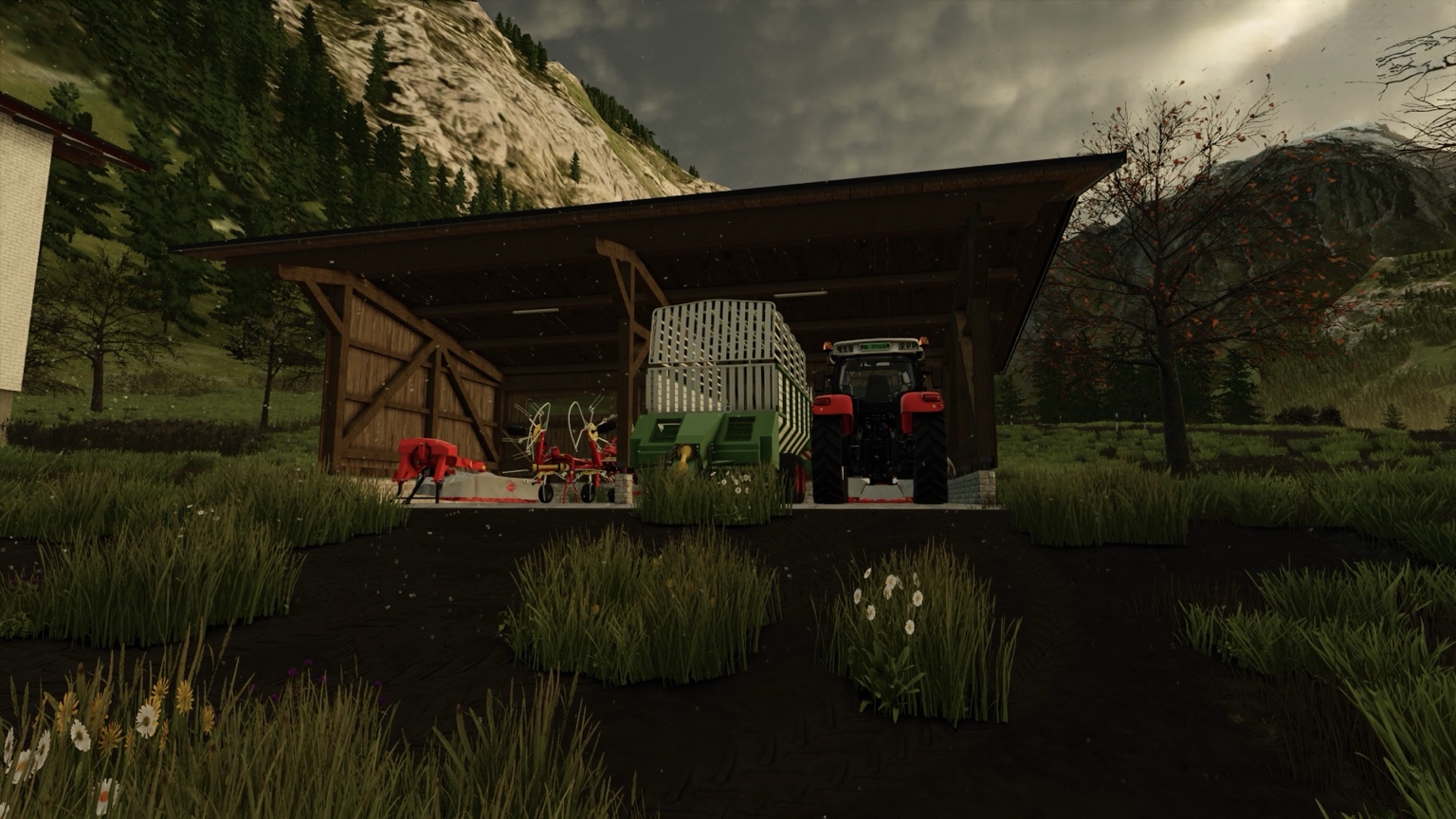 Landwirtschaftliche Geräte beim Berggasthof Alpenruh